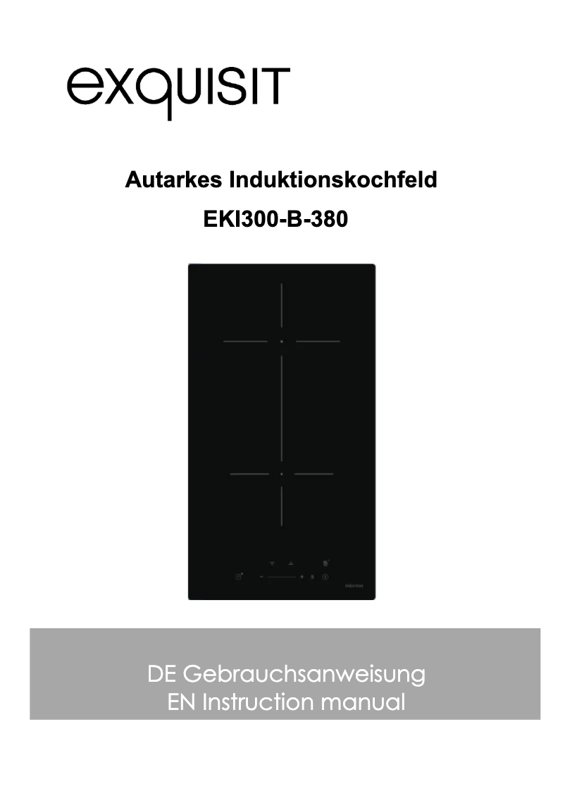 Page 1 of the manual User Manual Exquisit EKI300-B-380
