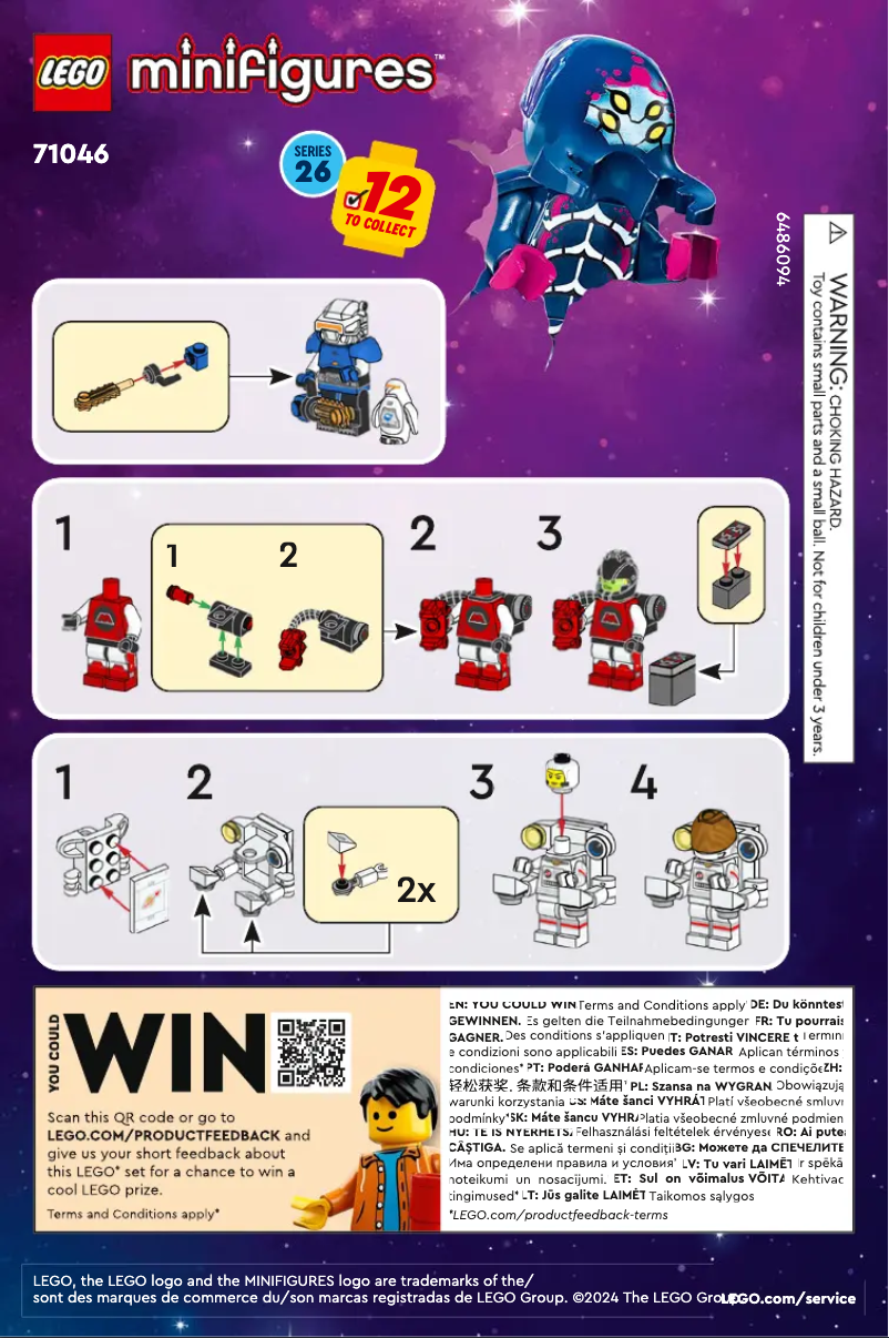First page image of the manual for Minifigures 71046
