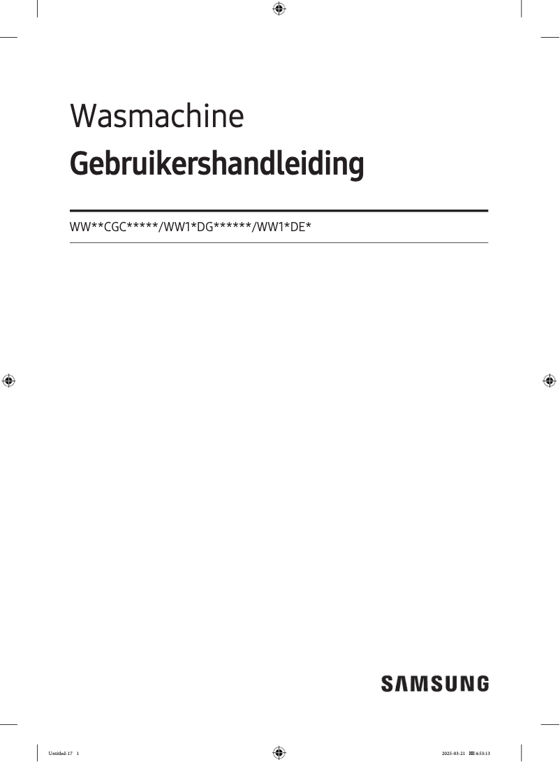 First page image of the manual for WW91CGC04AAH