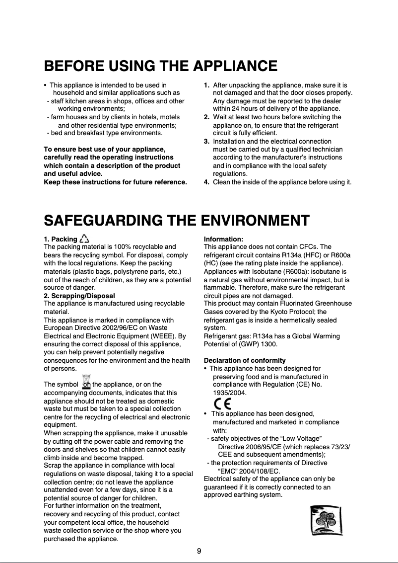 First page image of the manual for WBE3325 NF IX AQUA