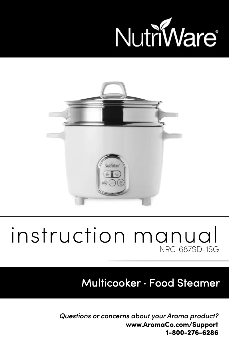 Page 1 of the manual User Manual Aroma NutriWare NRC-687SD-1SG