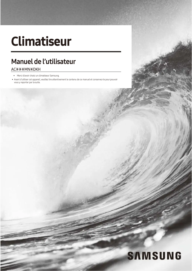 Page 1 of the manual User Manual Samsung AC140MN4DKH