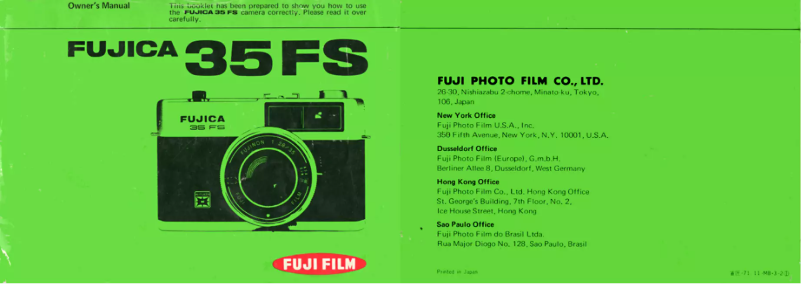 First page image of the manual for 350-FS