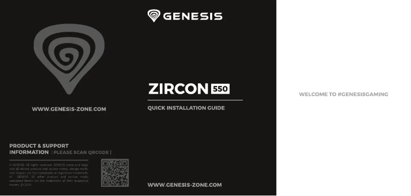 Page 1 of the manual User Manual Genesis Zircon 550