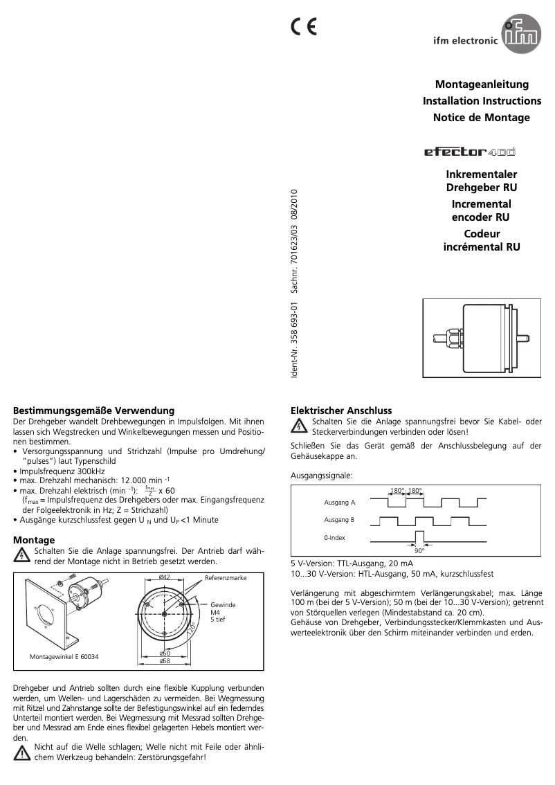 Page 1 of the manual User Manual IFM RU1094