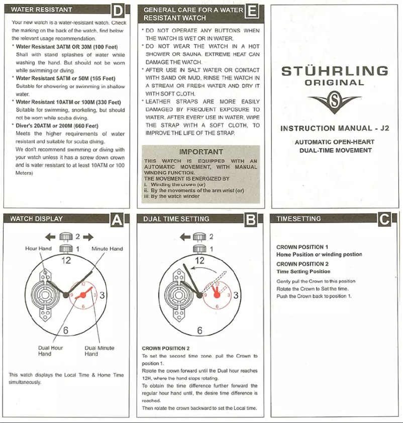 Page 1 of the manual User Manual Stührling J2