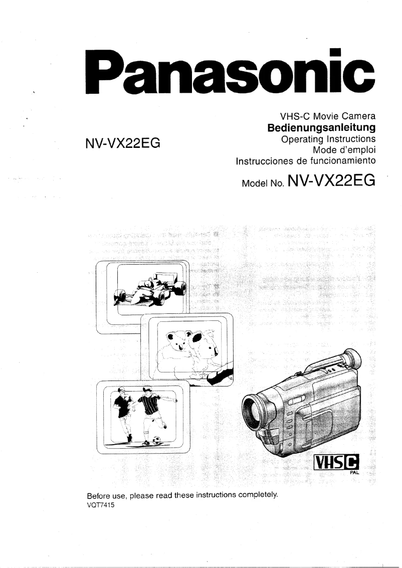 First page image of the manual for NV-VX22EG