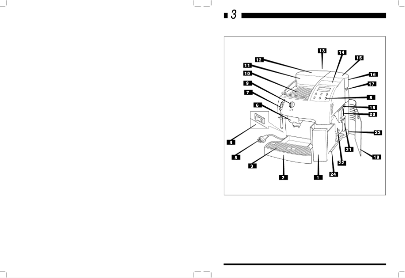 First page image of the manual for Saeco Syncrony Digital DM 1075