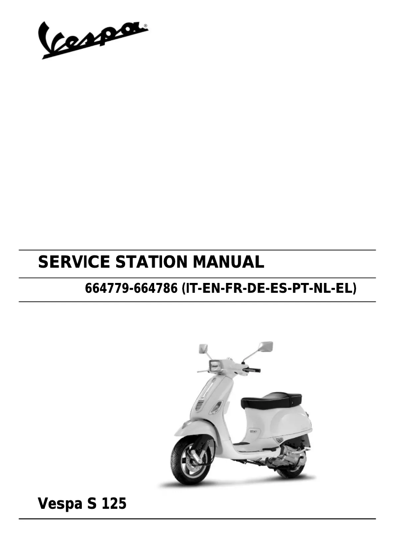 First page image of the manual for S 125 (2007)