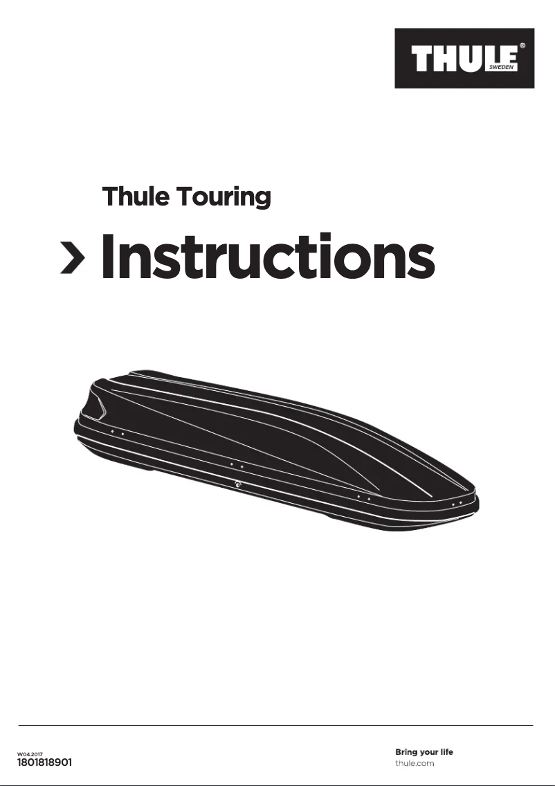 Page 1 of the manual User Manual Thule Alpine 700
