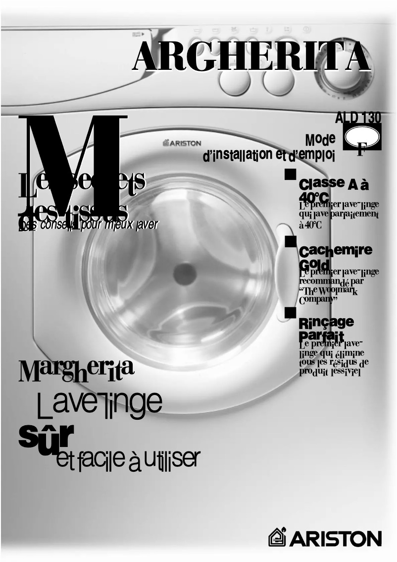 Page 1 of the manual User Manual Hotpoint Ariston ALD 130