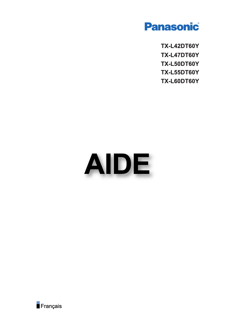 First page image of the manual for Viera TX-L60DT60Y