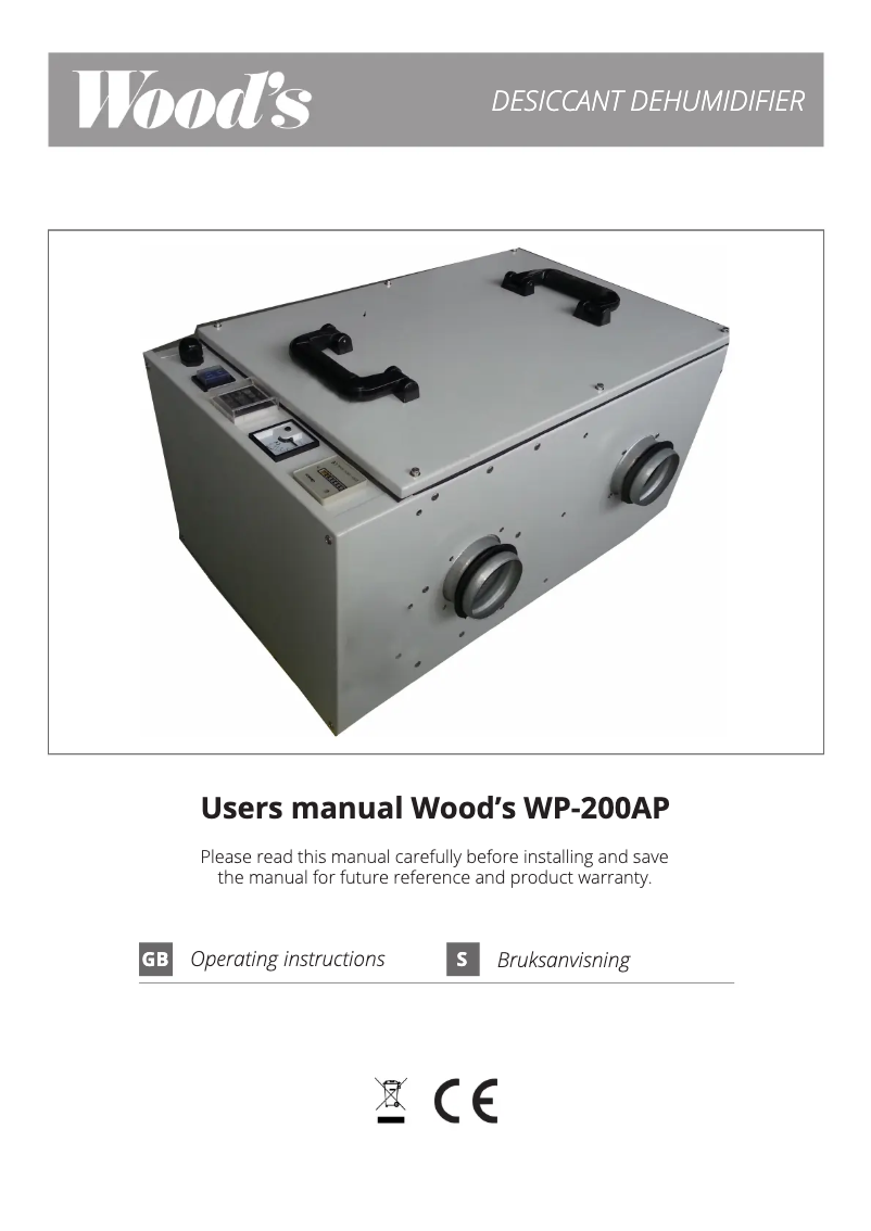Page 1 of the manual User Manual Wood's WP-200AP