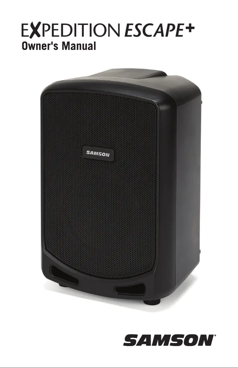 Page 1 of the manual User Manual Samson Expedition Escape+