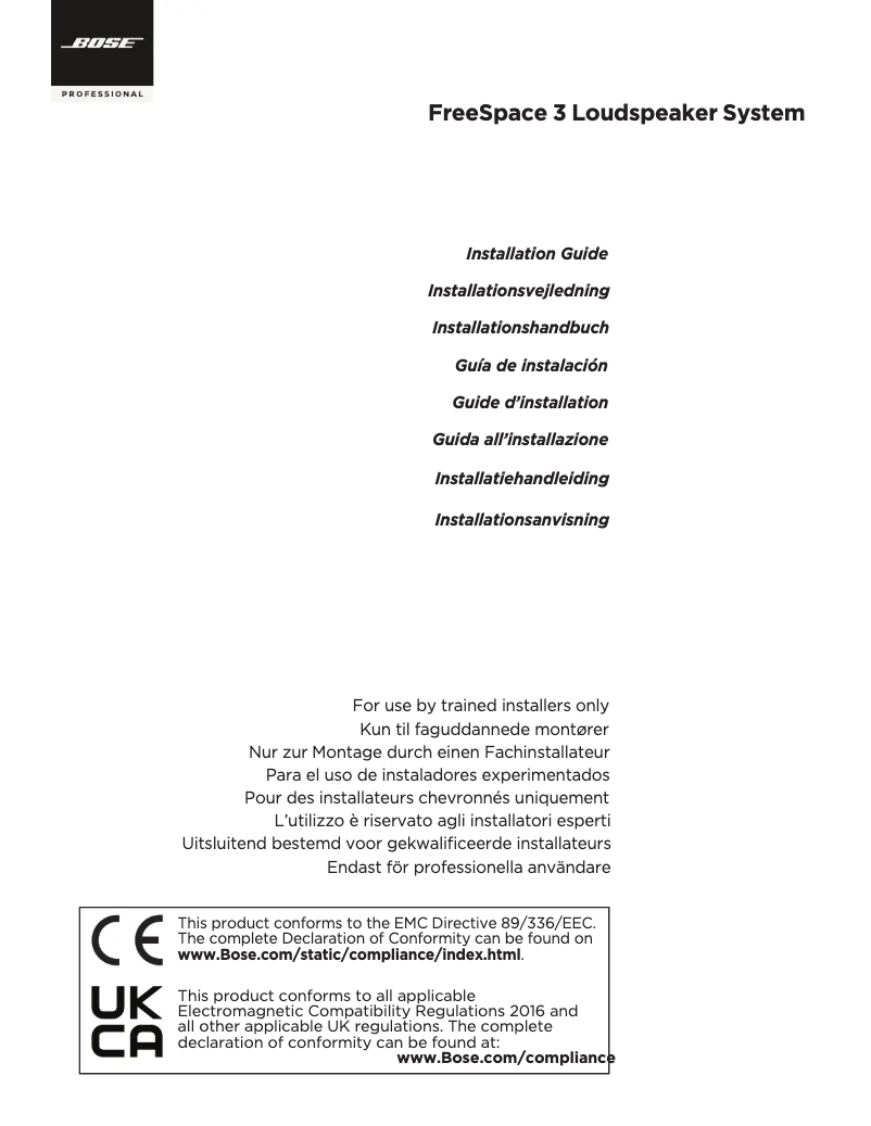 First page image of the manual for FreeSpace 3 Series I