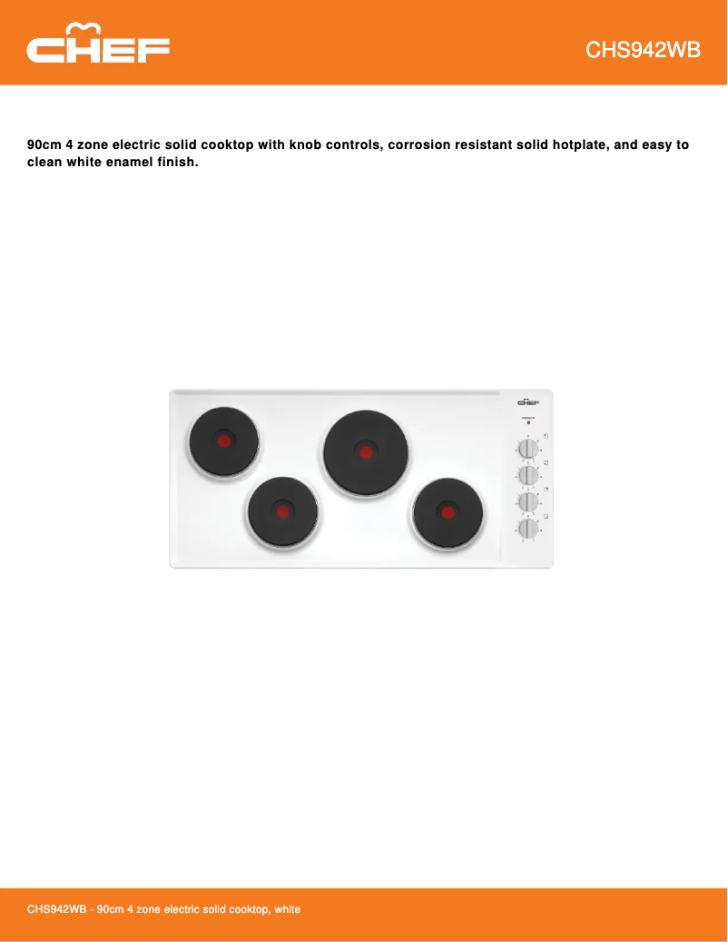 First page image of the manual for CHS942WB