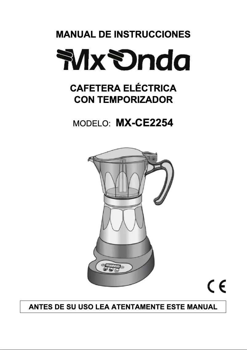 First page image of the manual for MX-CE2254
