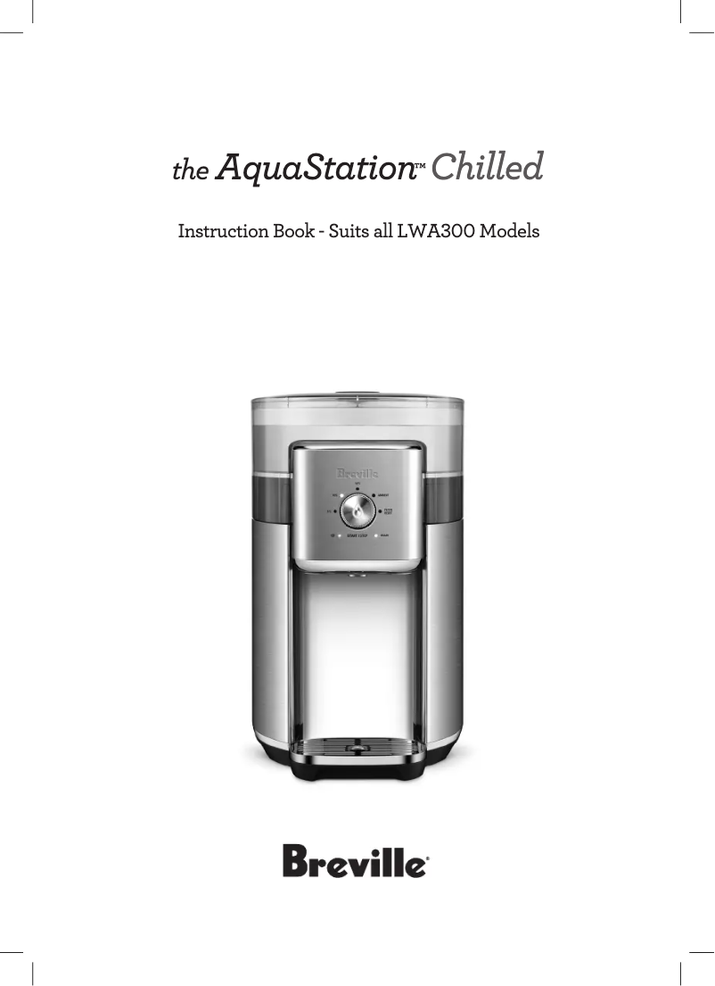 First page image of the manual for the AquaStation Chilled LWA300