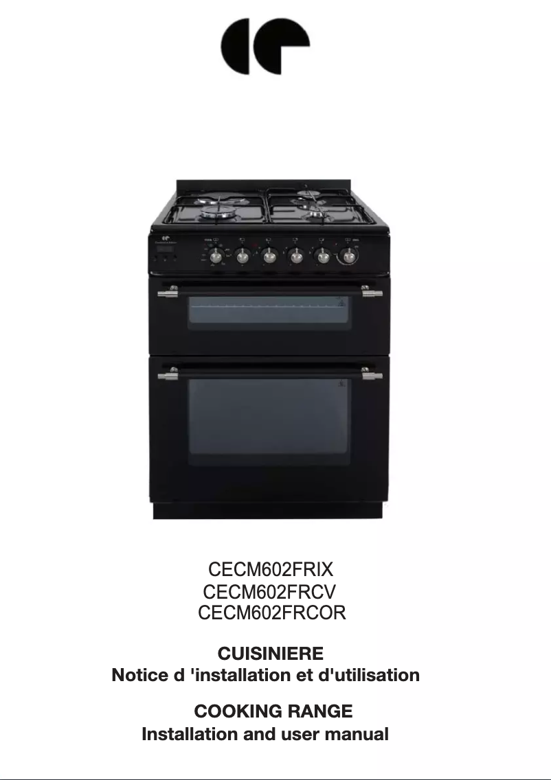 First page image of the manual for CECM602FRCOR