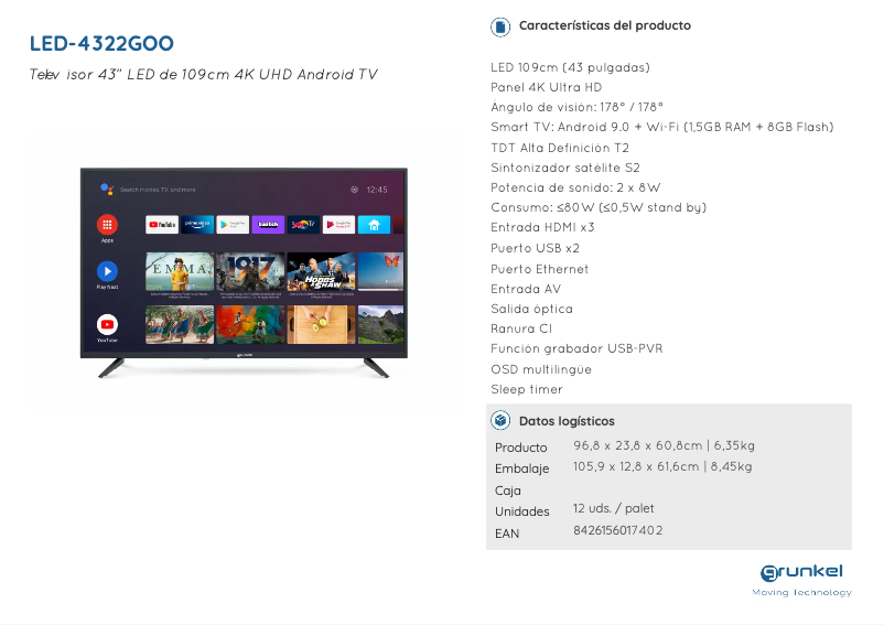 First page image of the manual for LED-4322GOO