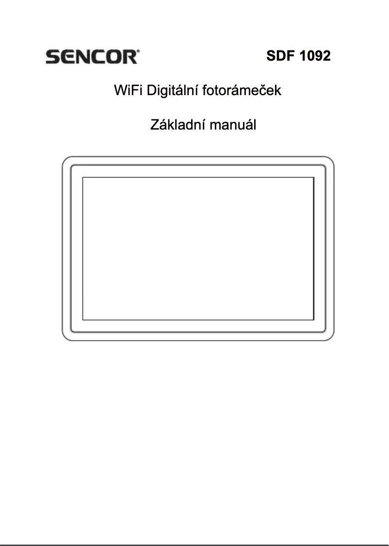 First page image of the manual for SDF 1092