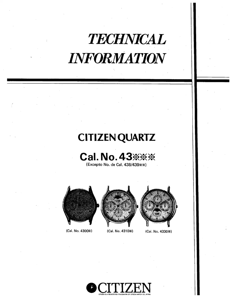 First page image of the manual for Cal 4380