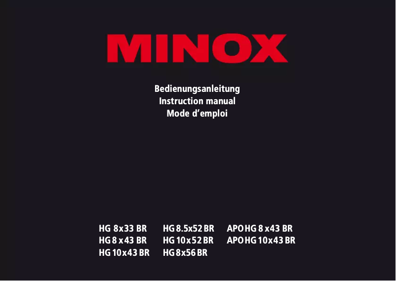 First page image of the manual for HG 10x52 BR