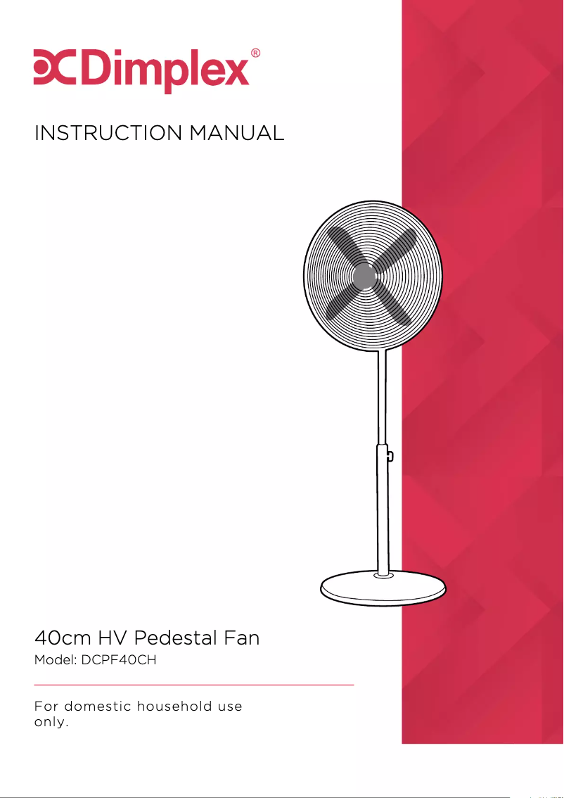 First page image of the manual for DCPF40CH