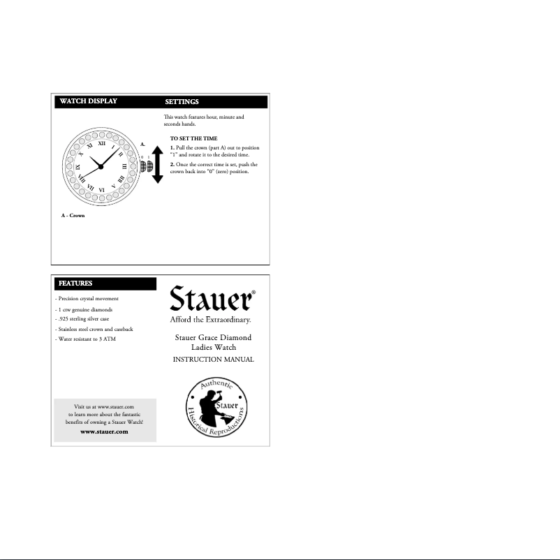 Page 1 of the manual User Manual Stauer 38976