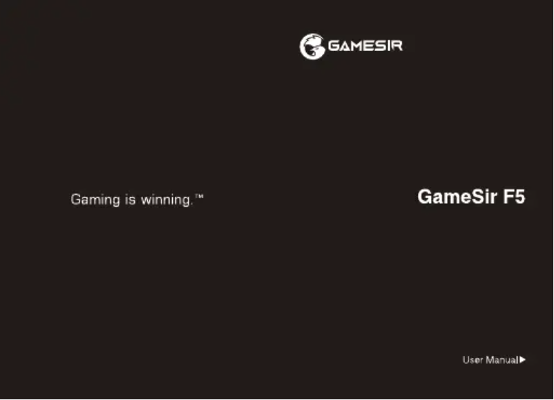 Page 1 of the manual User Manual Gamesir F5