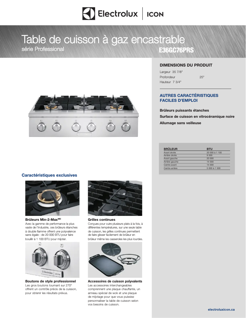 First page image of the manual for E36GC76PRS
