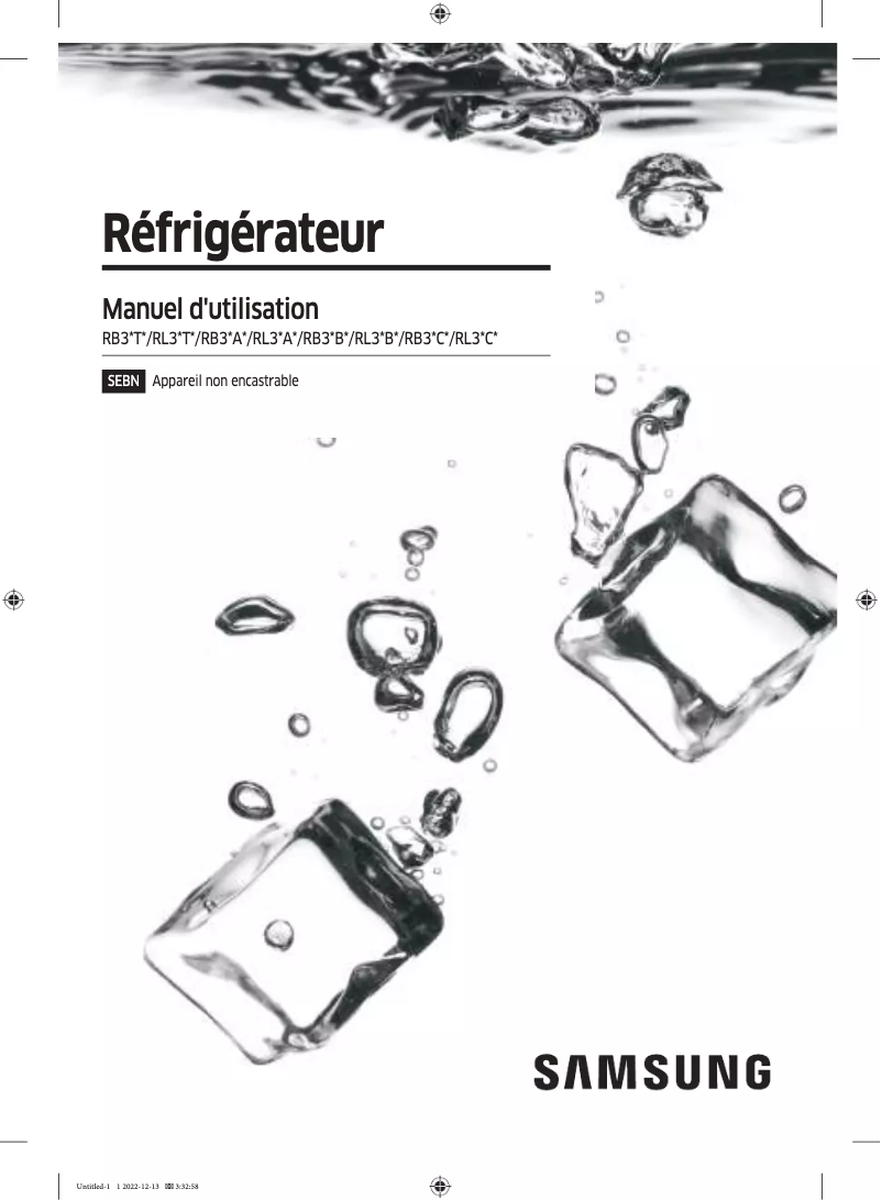 First page image of the manual for RS68CG882ESL