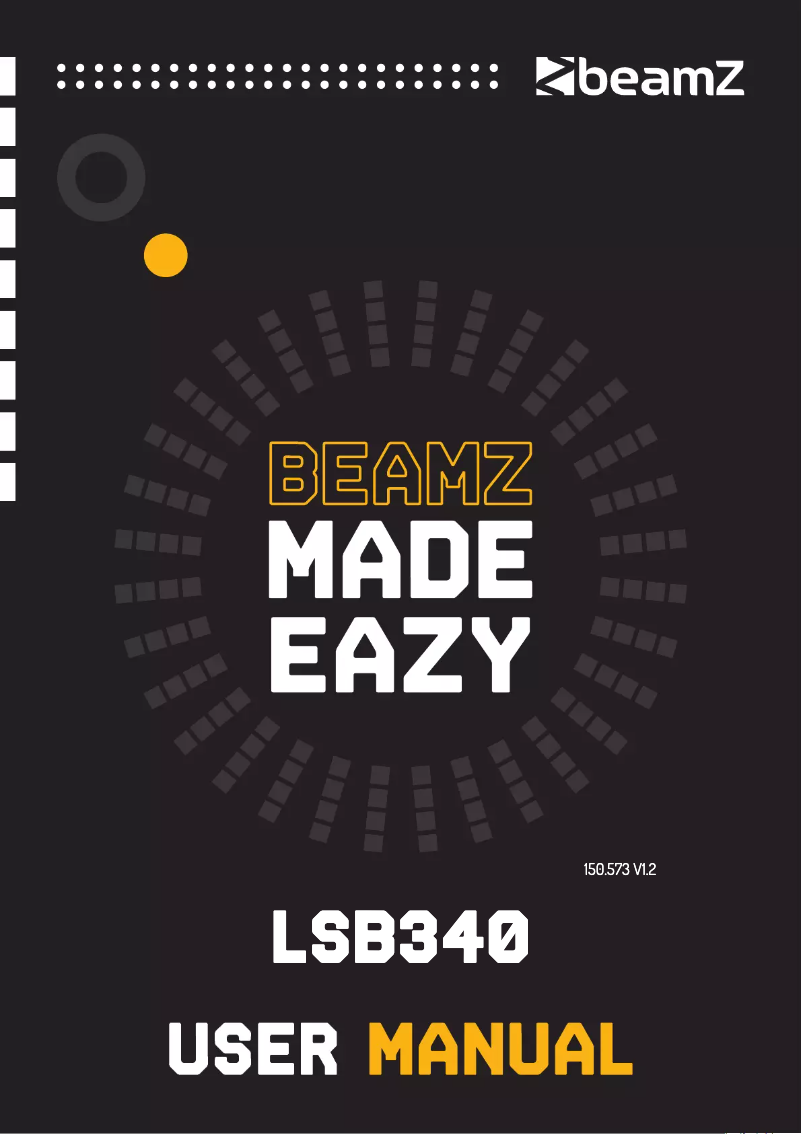 Page 1 of the manual User Manual BeamZ LSB340