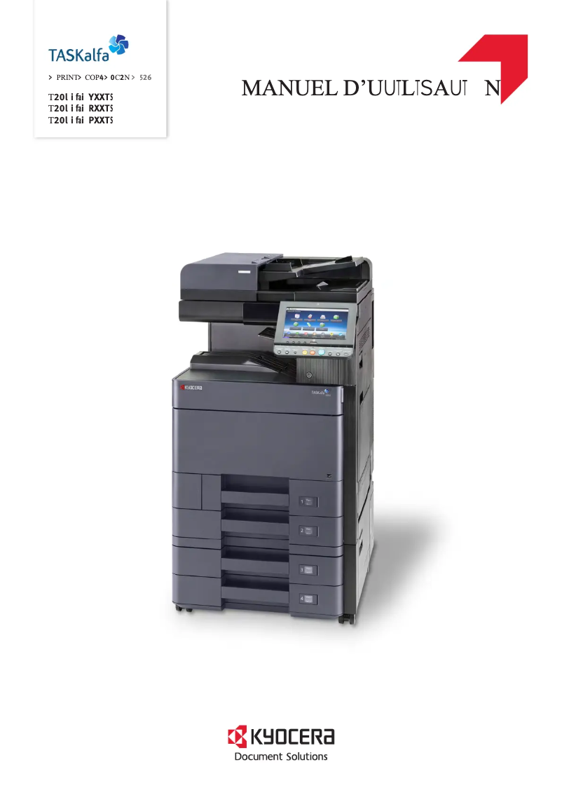 Page 1 of the manual User Manual Kyocera TASKalfa 4002i