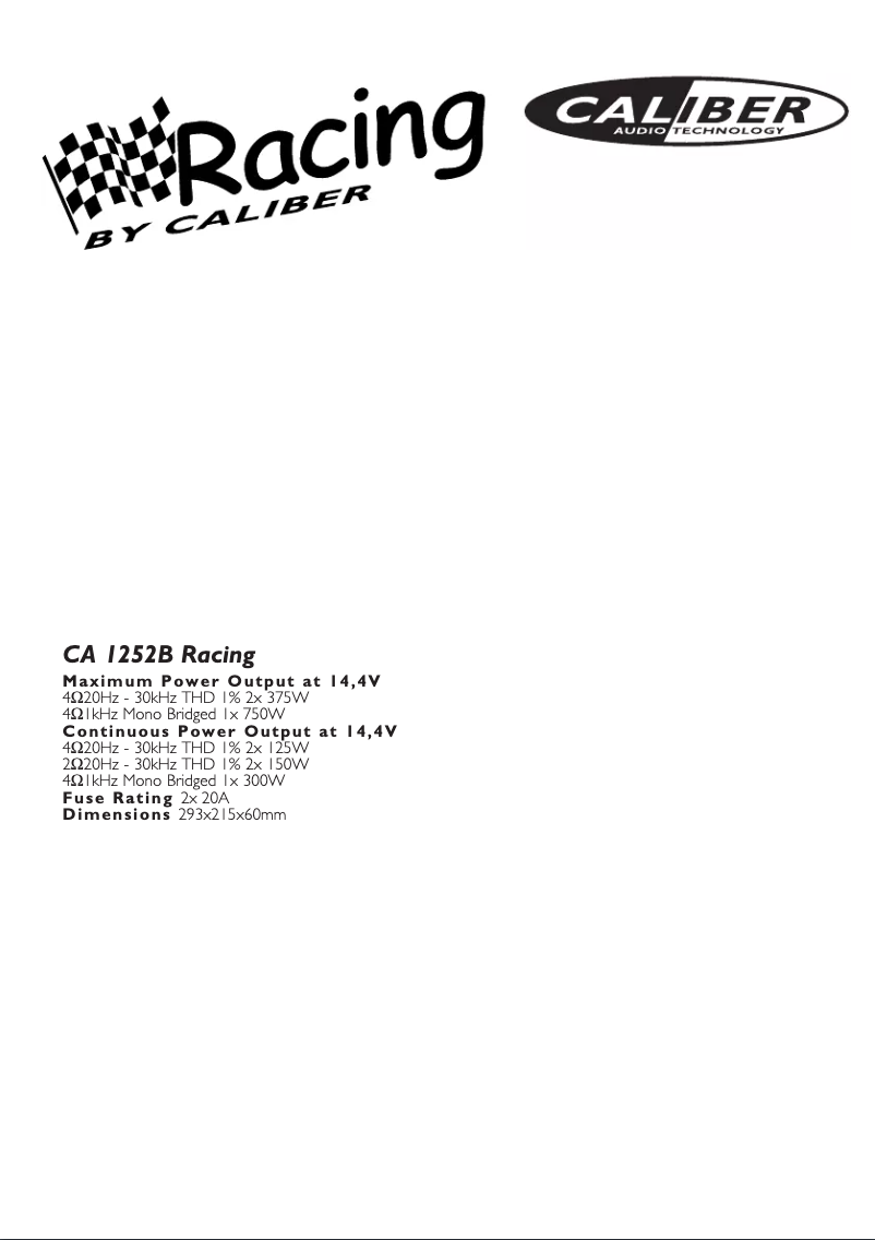 First page image of the manual for CA 1252B