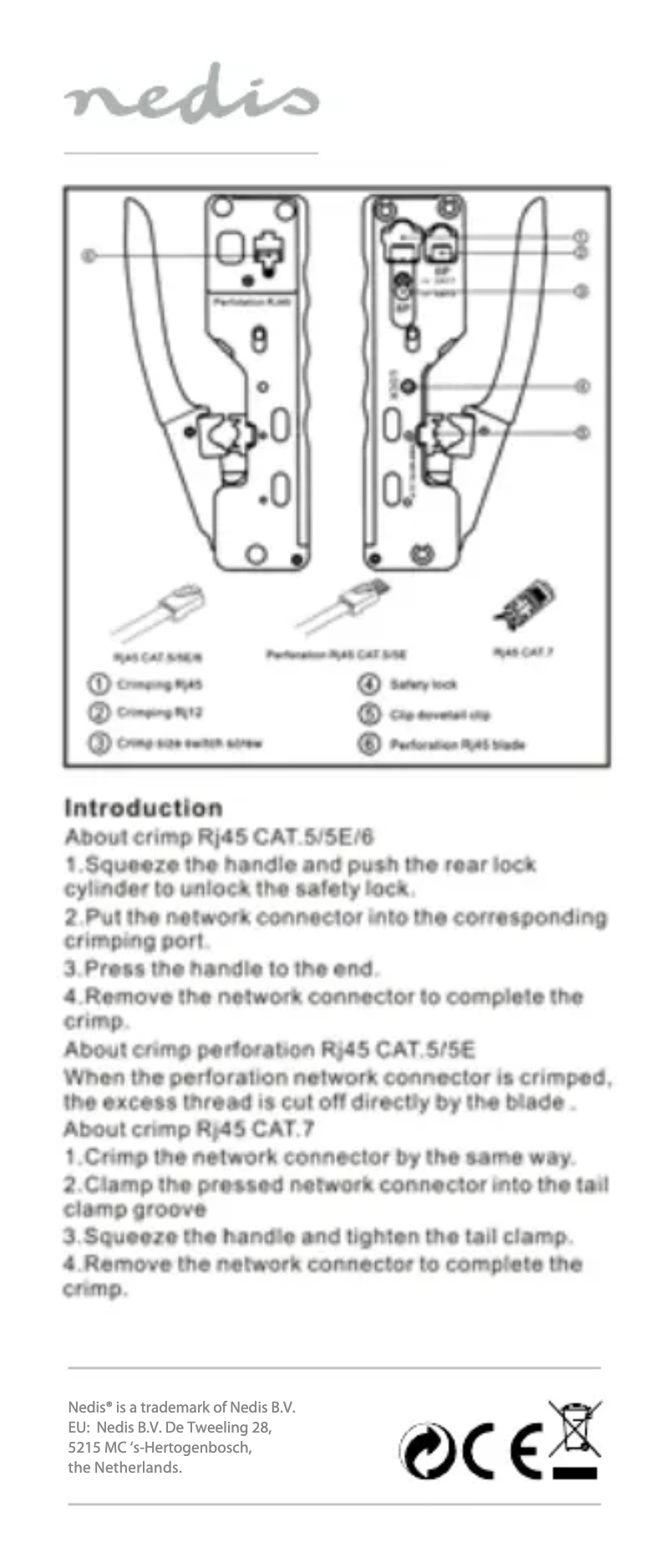 Page 1 of the manual User Manual Nedis CCGG89510BK
