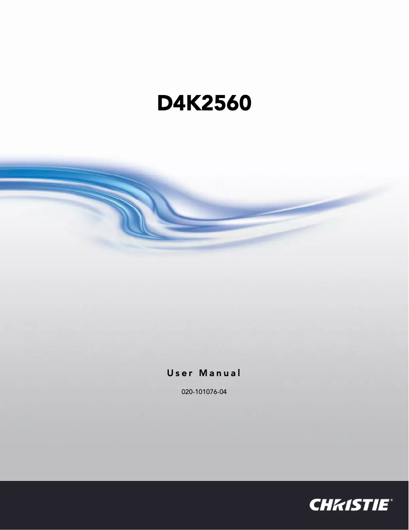 First page image of the manual for D4K2560