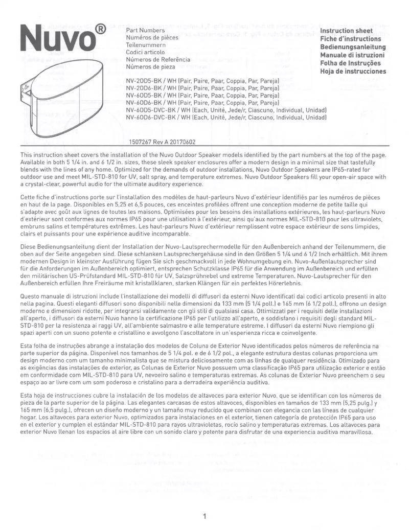 First page image of the manual for NV-2OD5