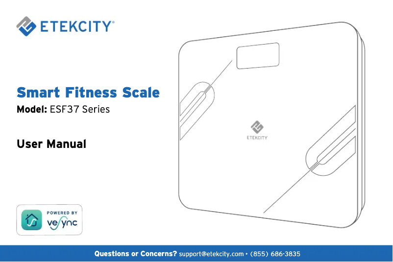 Page 1 of the manual User Manual Etekcity ESF37