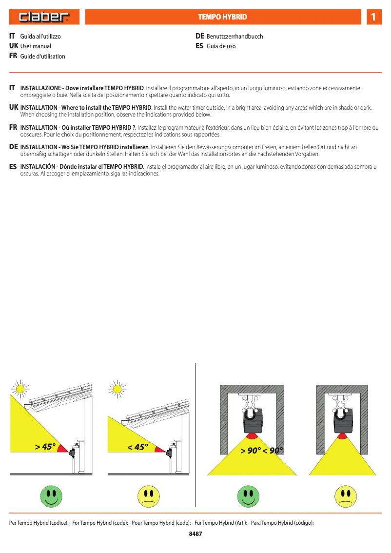 First page image of the manual for Tempo Hybrid 8488