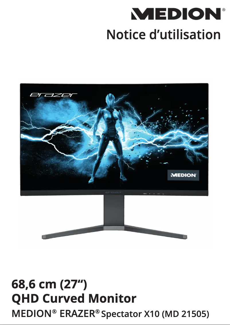 Page 1 of the manual User Manual Medion ERAZER Spectator X10 (MD 21505)