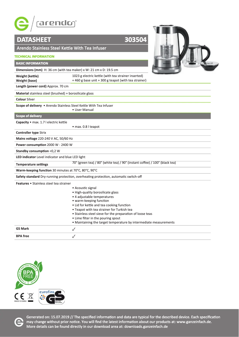 First page image of the manual for Deniz 303504