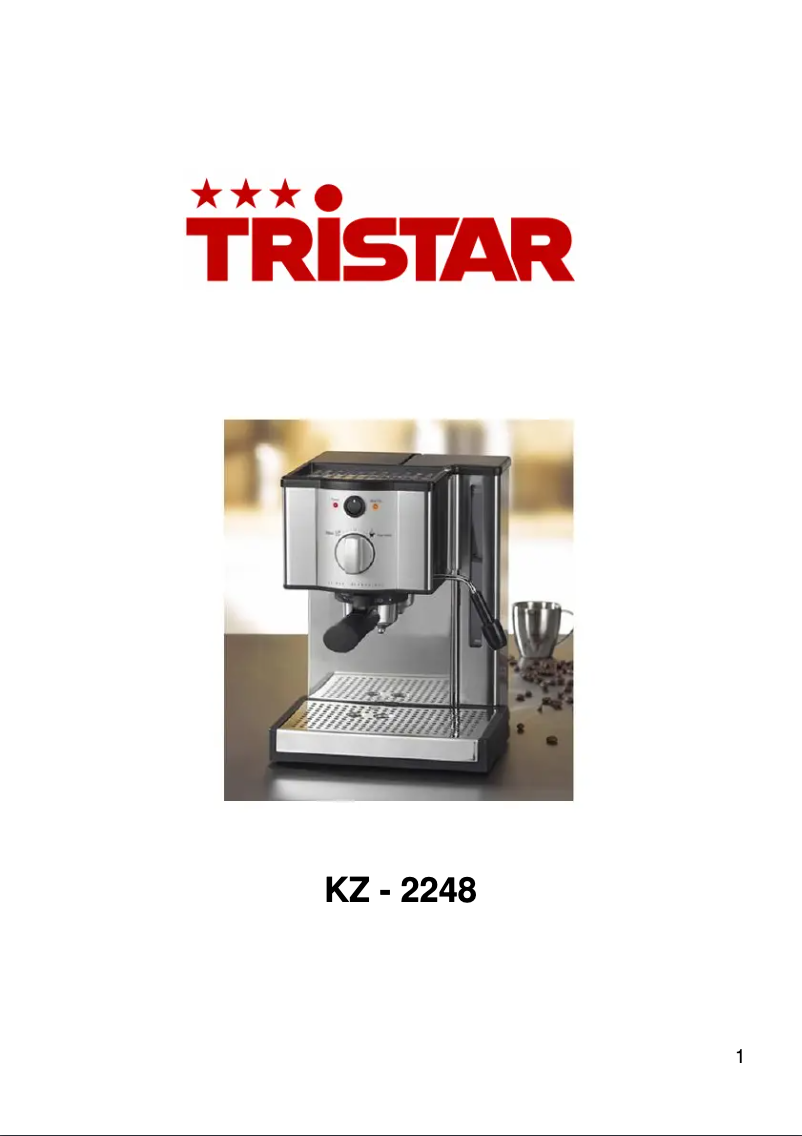 First page image of the manual for KZ-2248