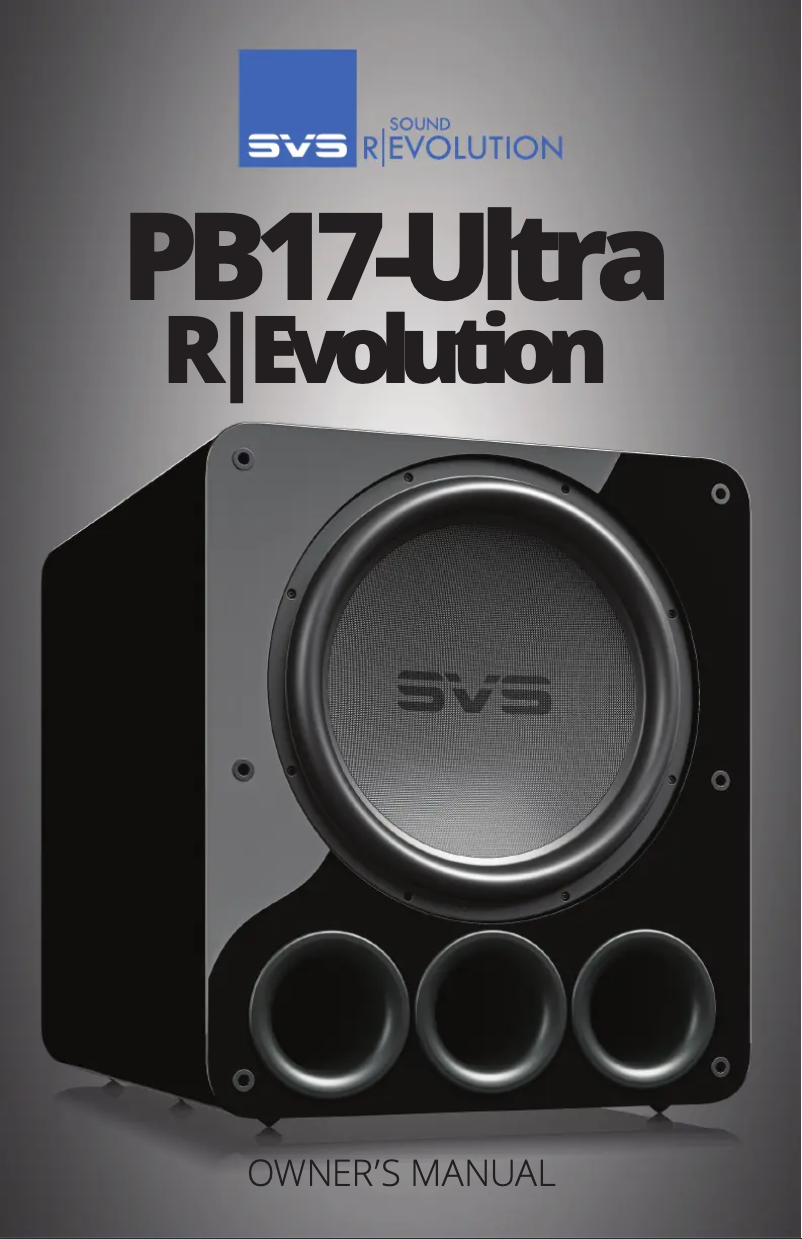 Page 1 of the manual User Manual SVS PB17-Ultra R|Evolution