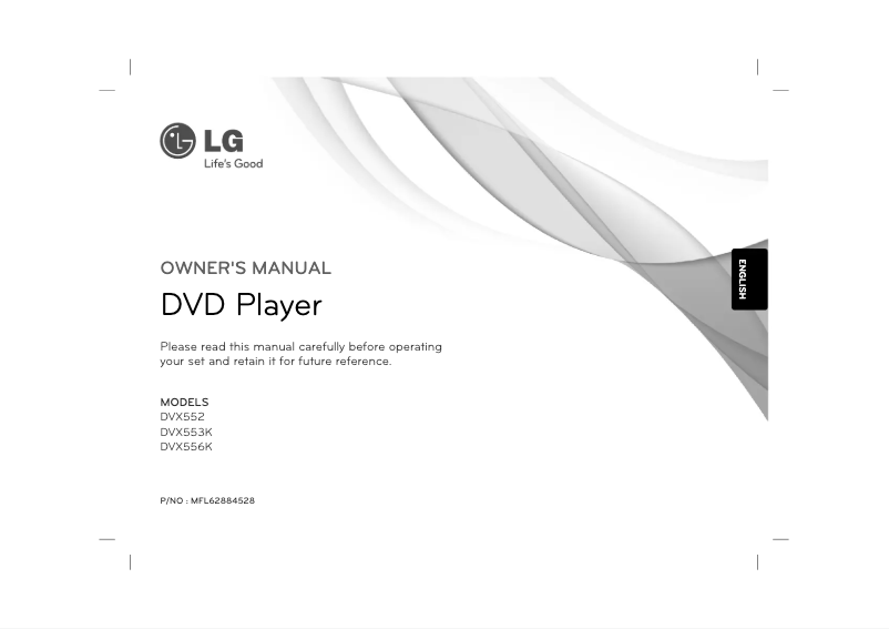 Page 1 of the manual User Manual LG DVX556K