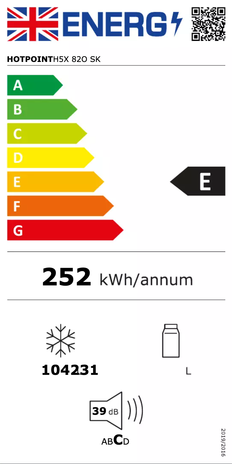 First page image of the manual for H5X 82O SK