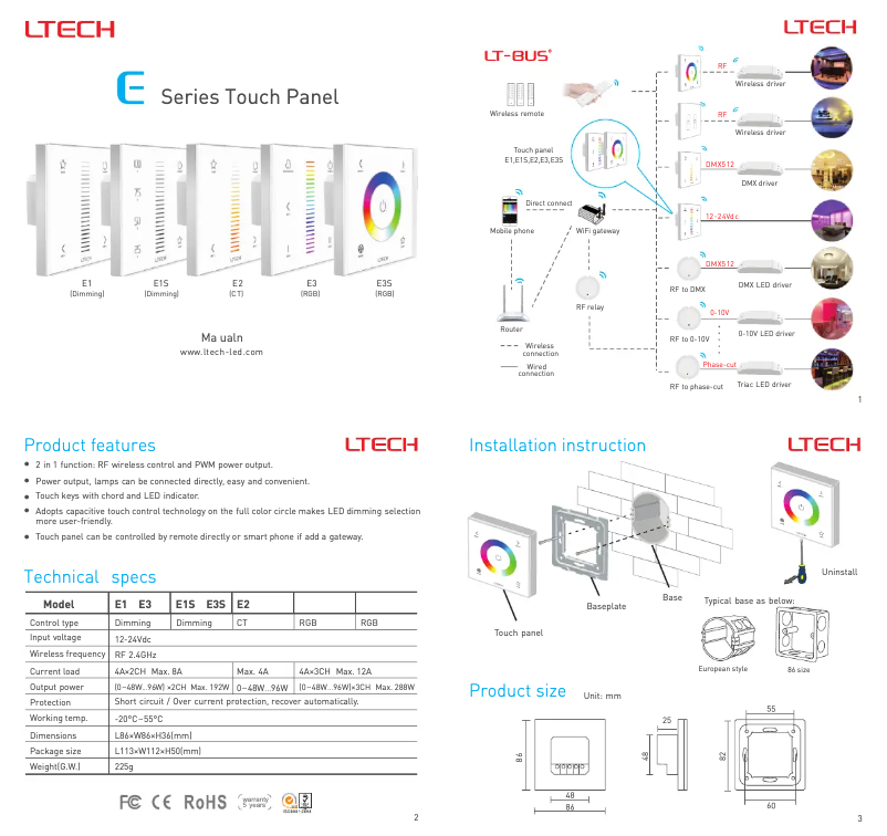 First page image of the manual for CHLSC52