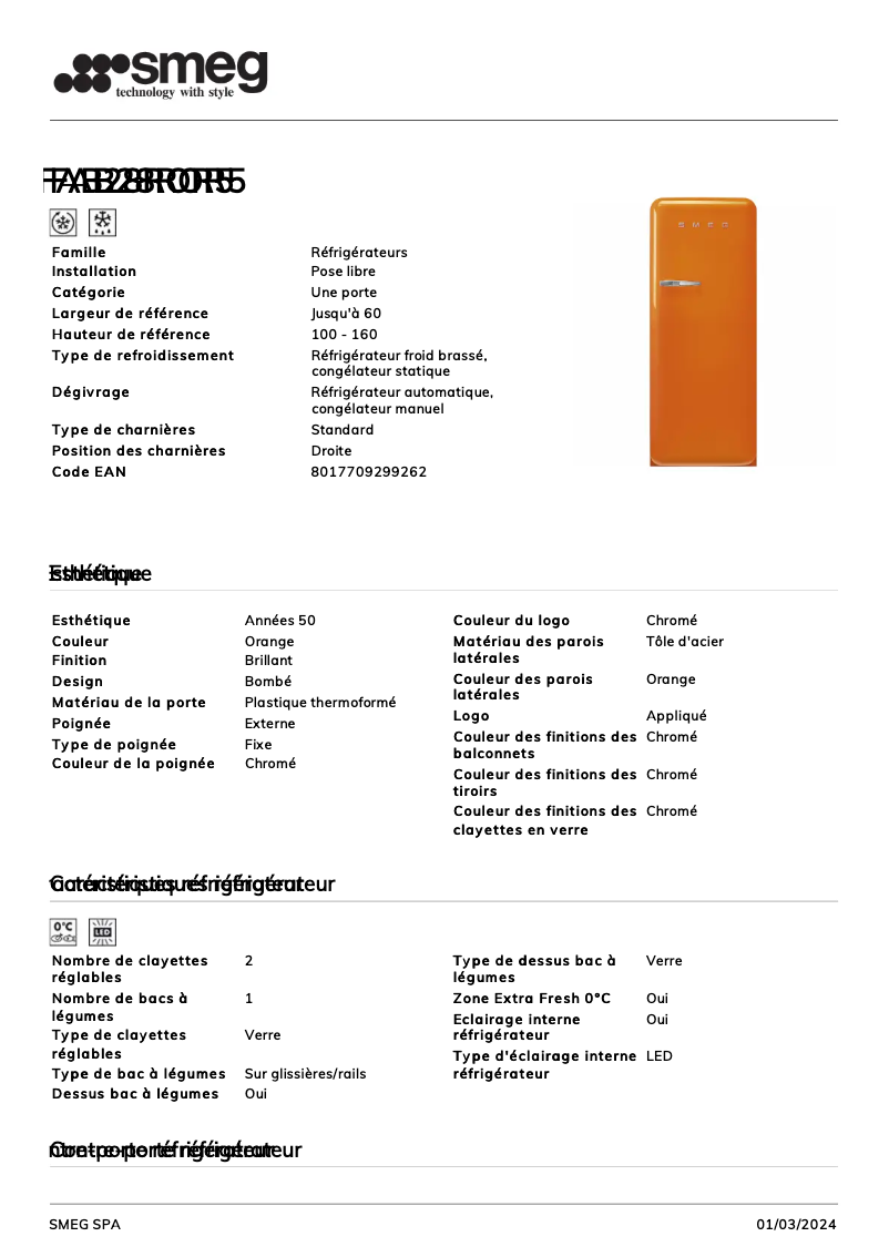 First page image of the manual for FAB28ROR5