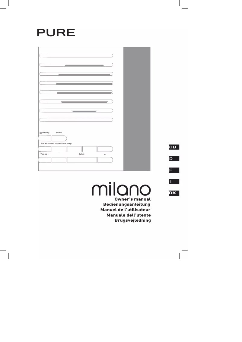 Page 1 of the manual User Manual Pure Milano