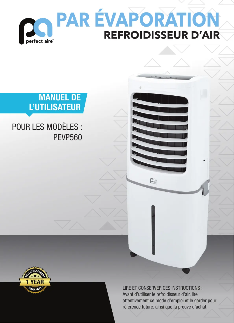 First page image of the manual for PEVP560